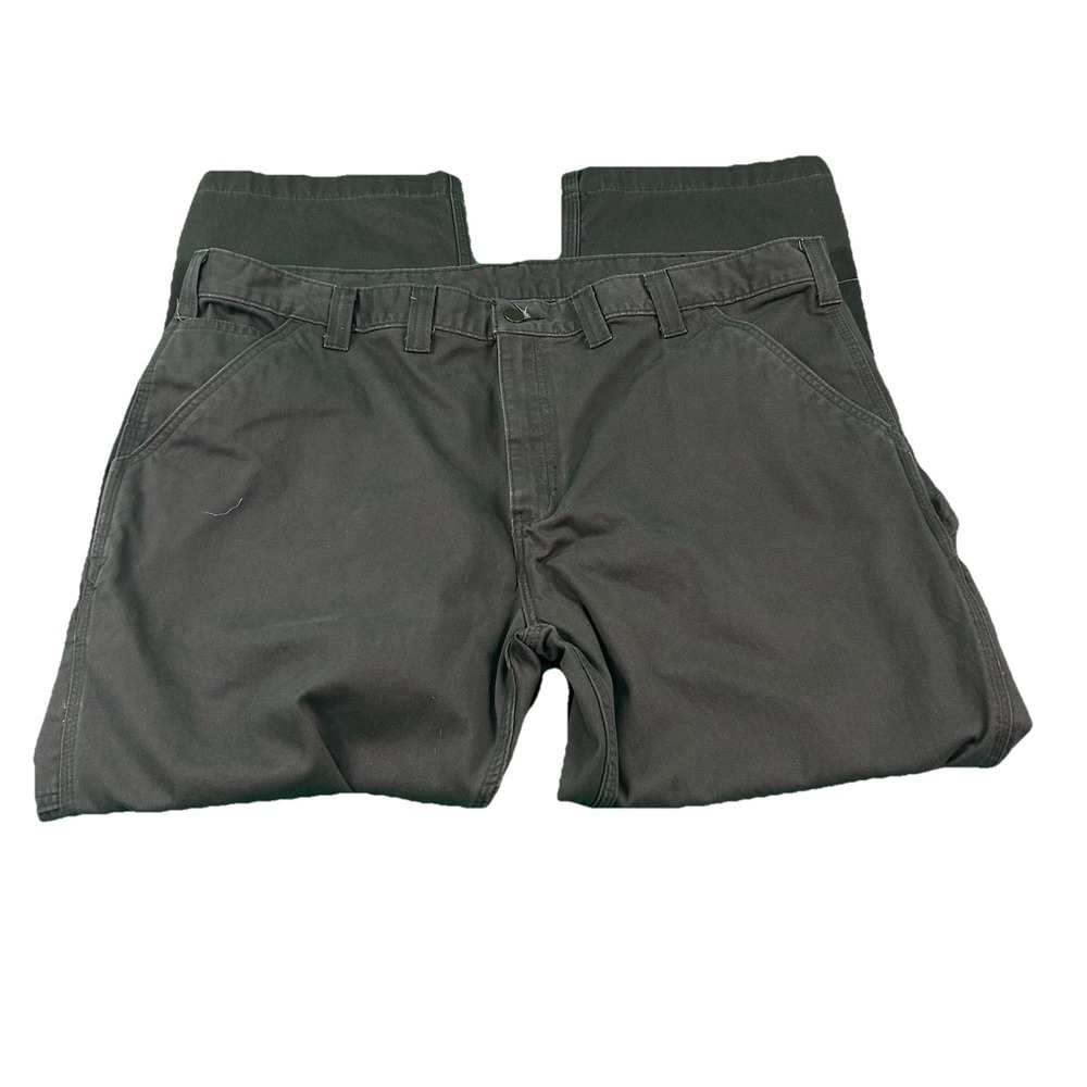Carhartt B324 Men's‎ Relaxed Fit Work Pants 44x30 Brown 100% Cotton Workwear